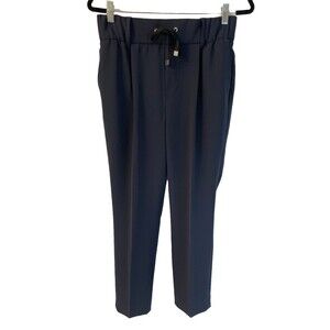 ATM Revolve Navy Blue Pants Drawstring Waist w/ Pockets Preppy XS